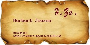 Herbert Zsuzsa névjegykártya